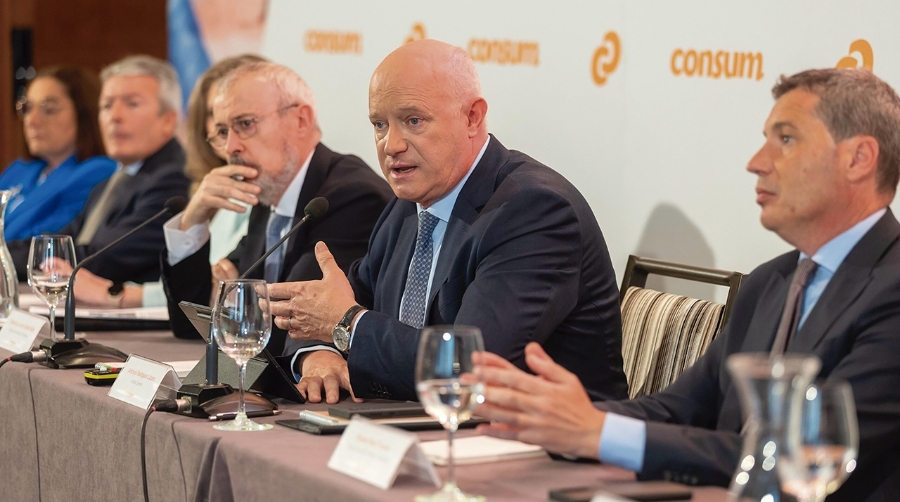 El director general de Consum, Antonio Rodríguez, ha presentado esta mañana los resultados de la Cooperativa del ejercicio 2024.